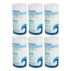 Boardwalk Disinfecting Wipes, 7 x 8, Fresh Scent, 75/Canister, 6 Canisters/Carton (BWK454W75)