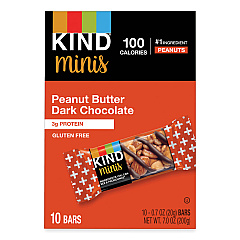 KIND Minis, Peanut Butter Dark Chocolate, 0.7 oz, 10/Pack (KND27961)