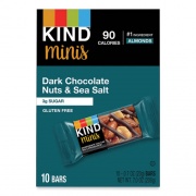 KIND Minis, Dark Chocolate Nuts/Sea Salt, 0.7 oz, 10/Pack (27959)
