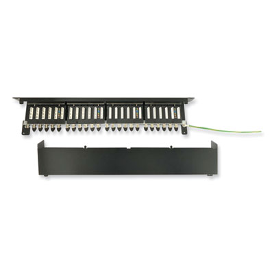 Tripp Lite CAT6a Patch Panel Shielded 24-Port, Black, Ships in 7-10 Business Days (N2520246ASH)