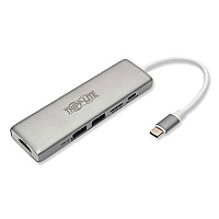 Tripp Lite U442-DOCK10-S USB-C Dock, HDMI/microSD/USB-A 3.0/USB-C, Silver, Ships in 7-10 Business Days