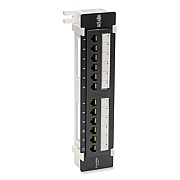 Tripp Lite CAT6 Wall-Mount PoE Patch Panel 12-Port, Black, Ships in 7-10 Business Days (N250P12)