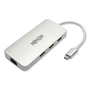 Tripp Lite U442-DOCK12-S USB-C Dock for Triple Display, HDMI/USB-A 3.0/USB-C/VGA, Silver, Ships in 7-10 Business Days