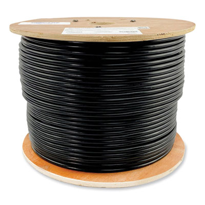Tripp Lite CAT6/CAT6e Outdoor-Rated Bulk Ethernet Cable, 1,000 ft, Black, Ships in 7-10 Business Days (N22801KBK)