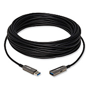 Tripp Lite USB-A Fiber Active Optical Cable Extension Repeater, 65 ft, Black, Ships in 7-10 Business Days (TRPU330F20MG1)