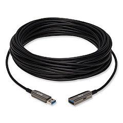 Tripp Lite USB-A Fiber Active Optical Cable Extension Repeater, 65 ft, Black, Ships in 7-10 Business Days (TRPU330F20MG1)