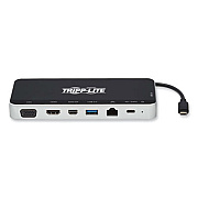 Tripp Lite U442-DOCK16-B USB-C Dock for Triple Display, HDMI/Mini DisplayPort/RJ45/USB-A 3.0/USB-C/VGA, GY, Ships in 7-10 Bus Days