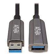 Tripp Lite USB-A Fiber Active Optical Cable Extension Repeater, 164 ft, Black, Ships in 7-10 Business Days (U330F50MG1)