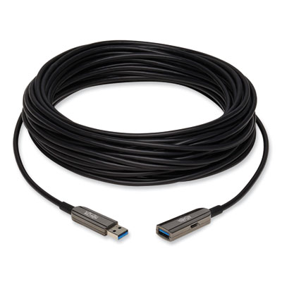 Tripp Lite USB-A Fiber Active Optical Cable Extension Repeater, 33 ft, Black, Ships in 7-10 Business Days (U330F10MG1)