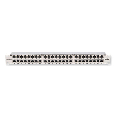 Tripp Lite CAT5e/CAT6 Patch Panel Shielded 48-Port, Silver, Ships in 7-10 Business Days (N252048SHK)