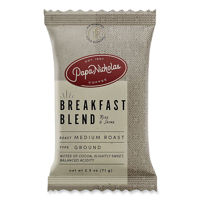 PapaNicholas Coffee Premium Coffee, Breakfast Blend, 18/Carton (PCO25184)