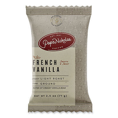 PapaNicholas Coffee Premium Coffee, French Vanilla, 18/Carton (PCO25188)