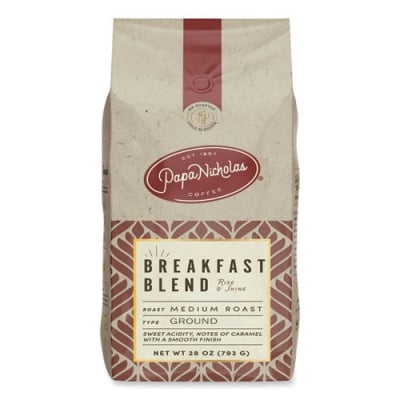 PapaNicholas Coffee Premium Coffee, Whole Bean, Breakfast Blend (32006)