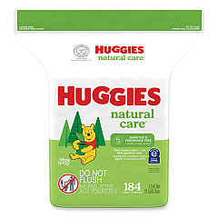 Huggies Natural Care Sensitive Baby Wipes, 1-Ply, 3.88 x 6.6, Unscented, White, 184/Pack, 3 Packs/Carton (KCC31816)