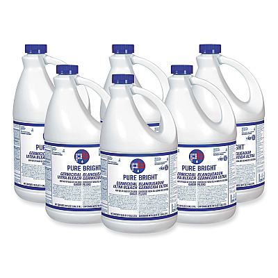 Pure Bright Liquid Germicidal Bleach, 1 gal Bottle, 6/Carton (KIKBLEACH6)