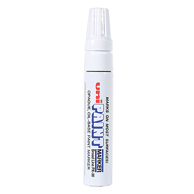 Sanford Sanford Sanford uni-Paint Permanent Marker, Broad Chisel Tip, White (63743)