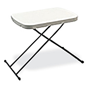 AbilityOne 7110017026956, SKILCRAFT Personal Adjustable Height Folding Table, 18w x 26d x 20.8h to 26.6h, Platinum Gray