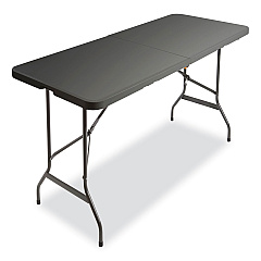 AbilityOne 7110017025670, SKILCRAFT Bi-Fold Folding Table, Rectangular, 30w x 69d x 26h, Charcoal Gray