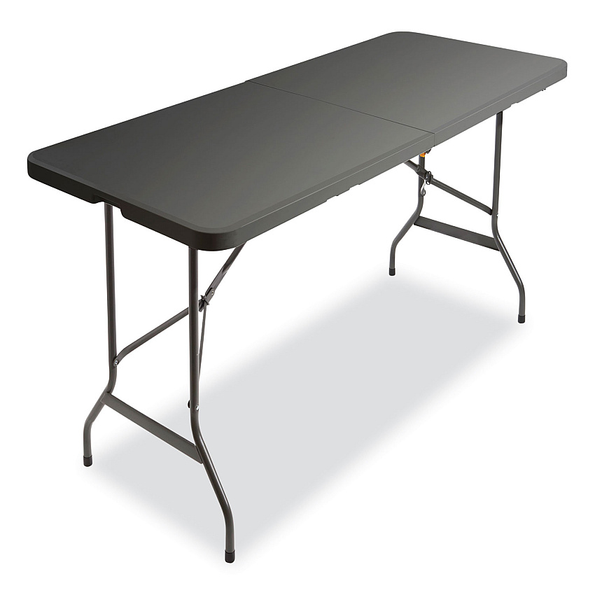AbilityOne 7110017025670, SKILCRAFT Bi-Fold Folding Table, Rectangular, 30w x 69d x 26h, Charcoal Gray