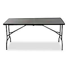 AbilityOne 7110017025675, SKILCRAFT Bi-Fold Folding Table, Rectangular, 30w x 60d x 29h, Charcoal Gray