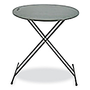 AbilityOne 7110017026953, SKILCRAFT Personal Adjustable Height Folding Table, 24" Diameter x 25h to 30h, Charcoal Gray