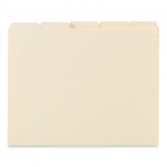 Universal Top Tab File Folders, 1/5-Cut Tabs: Assorted, Letter Size, 0.75" Expansion, Manila, 100/Box (12115)