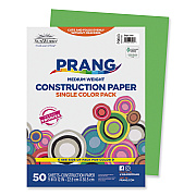 Prang SunWorks Construction Paper, 50 lb Text Weight, 9 x 12, Bright Green, 50/Pack (PAC9603)