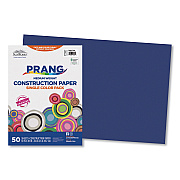 Prang SunWorks Construction Paper, 50 lb Text Weight, 12 x 18, Bright Blue, 50/Pack (PAC7507)