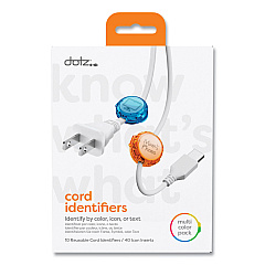 Dotz Cord ID, (10) Multi-Colored Identifiers, (40) Punch Out Icons (LEE21211)