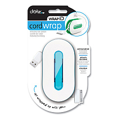 Dotz WrapID, Holds up to 6 ft of Cord, Blue (LEE21904)
