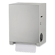 Bobrick Surface-Mounted Roll Paper Towel Dispenser, 11.69 x 8.94 x 15, Satin Stainless Steel/Black (BOB2860)