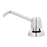 Bobrick Manual Top-Fill Liquid Soap Dispenser, 4" Spout, 20 oz, 5.63 x 5.63 x 11.25, Chrome (BOB8221)