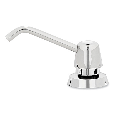Bobrick Manual Top-Fill Liquid Soap Dispenser, 4" Spout, 20 oz, 5.63 x 5.63 x 11.25, Chrome (BOB8221)