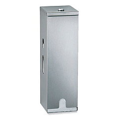 Bobrick ClassicSeries Surface-Mounted Three-Roll Toilet Tissue Dispenser, 4.63 x 5 x 14.88, Satin Finish Stainless Steel (BOB27313)