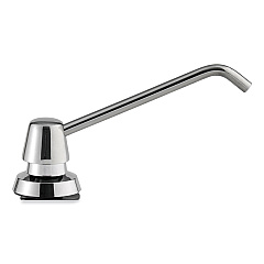 Bobrick Manual Top-Fill Liquid Soap Dispenser, 6" Spout, 20 oz, 7.63 x 7.63 x 12.13, Chrome (BOB82216)