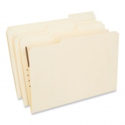 Universal Reinforced Top Tab Fastener Folders, 0.75" Expansion, 1 Fastener, Legal Size, Manila Exterior, 50/Box (13510)