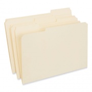 Universal Double-Ply Top Tab Manila File Folders, 1/3-Cut Tabs: Assorted, Legal Size, 0.75" Expansion, Manila, 100/Box (16123)