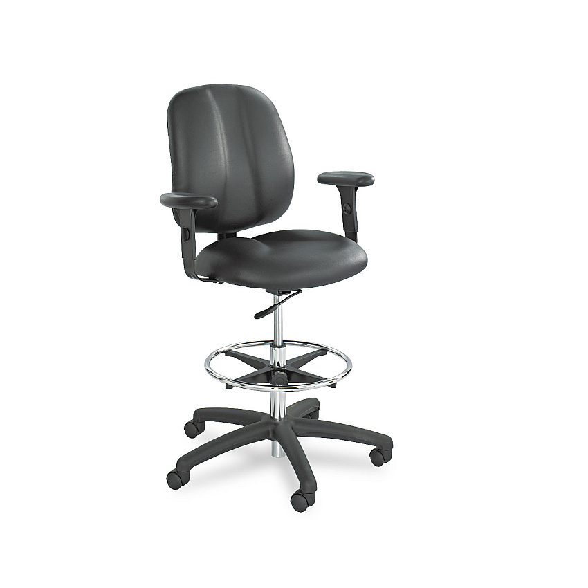Adjustable T-Pad Arms for Safco Apprentice Series Chairs, 4.13 x 10.25 x 10, Black, 2/Set (SAF6689BL)