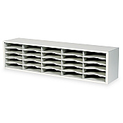 Safco E-Z Sort Steel Mail Sorter Module, 25 Compartments, 57.5 x 13 x 14.25, Light Gray (SAF7751GR)