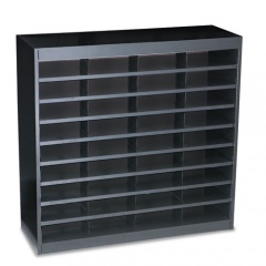Safco Steel/Fiberboard E-Z Stor Sorter, 36 Compartments, 37.5 x 12.75 x 36.5, Black (9221BLR)