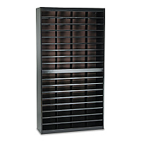 Safco Steel/Fiberboard E-Z Stor Sorter, 72 Compartments, 37.5 x 12.75 x 71, Black (SAF9241BLR)