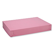 SCT White Two-Piece Non-Window Bakery Boxes, 28 x 20 x 4, Pink, Paper, 50/Carton (SCH0899)