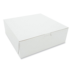 SCT White One-Piece Non-Window Bakery Boxes, 9 x 9 x 3, White, Paper, 250/Carton (SCH0957)