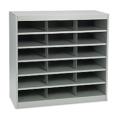 Safco Steel Project Center Organizer, 18 Pockets, 37.5 x 15.75 x 36.5, Gray (SAF9264GR)