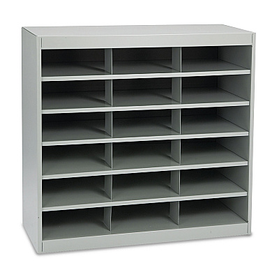 Safco Steel Project Center Organizer, 18 Pockets, 37.5 x 15.75 x 36.5, Gray (SAF9264GR)