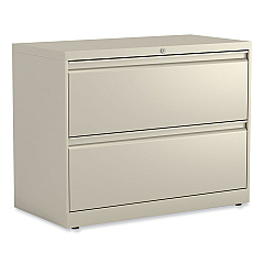 Alera Lateral File, 2 Legal/Letter-Size File Drawers, Putty, 36" x 18.63" x 28" (ALEHLF3629PY)