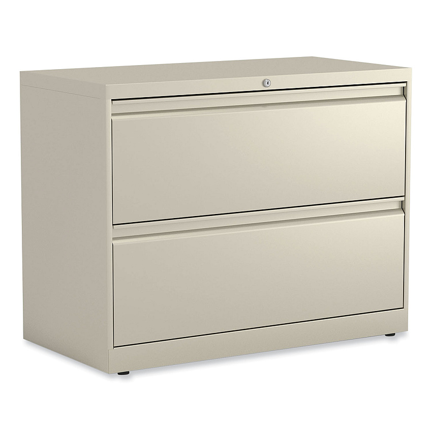 Alera Lateral File, 2 Legal/Letter-Size File Drawers, Putty, 36" x 18.63" x 28" (ALEHLF3629PY)