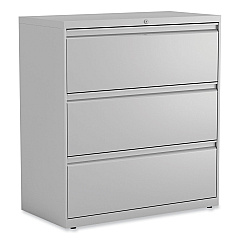 Alera Lateral File, 3 Legal/Letter/A4/A5-Size File Drawers, Light Gray, 36" x 18.63" x 40.25" (ALEHLF3641LG)