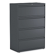 Alera Lateral File, 4 Legal/Letter/A4/A5-Size File Drawers, Charcoal, 36" x 18.63" x 52.5" (ALEHLF3654CC)