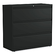 Alera Lateral File, 3 Legal/Letter/A4/A5-Size File Drawers, Black, 42" x 18.63" x 40.25" (ALEHLF4241BL)